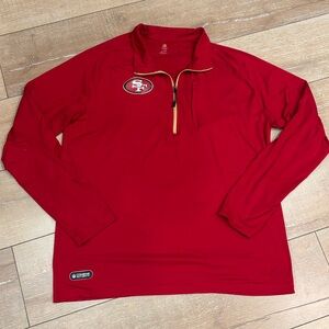NFL San Francisco 49ers Nike Combine Authentic 1/4 Zip Pullover - Large